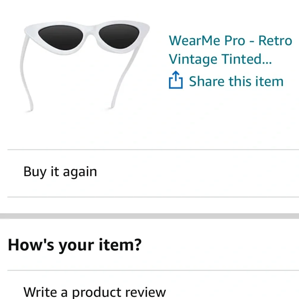 Amazon white retro sunglasses